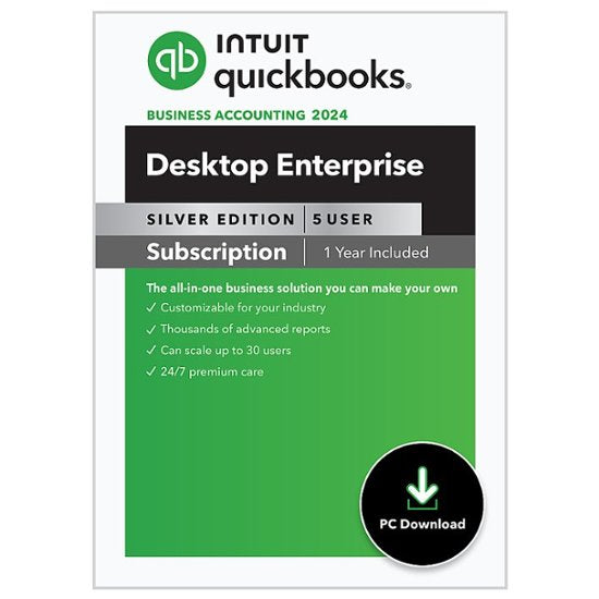 QuickBooks Desktop Enterprise 2024 – 1 Year/5 Users